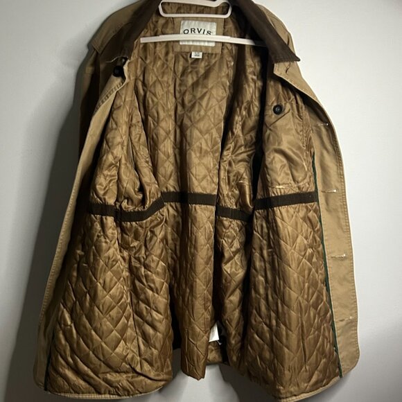 ORVIS Canvas Barn Jacket Men’s XL Color:Brown With Quilted Lining - Picture 4 of 8